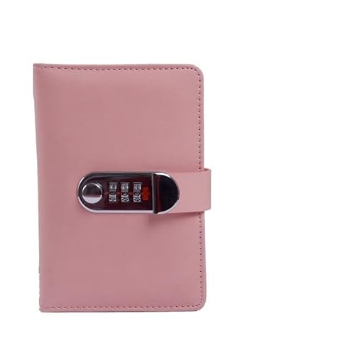 ZGHQHCDRH Notizbücher, Notebook Tragbares kreatives Passwort-Tagebuch Multifunktions-Notizblock mit Sperrung Schreibwaren Notizbücher und Tagebücher Skizzenbuch(Pink) von ZGHQHCDRH