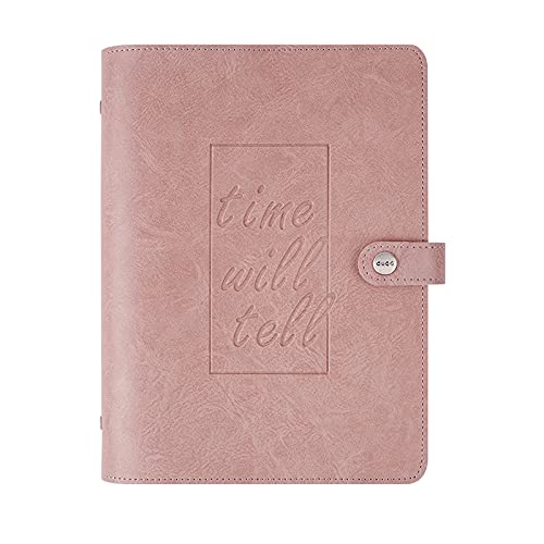 ZGHQHCDRH Notizbücher, Notizbuch, Agenda, Tagebuch, persönlicher Organizer, PU-Lederbezug, Loseblatt-Notizbuch, auswechselbares Papier, Reisender Notizblock, Schreibwaren(Pink,125 * 190mm) von ZGHQHCDRH