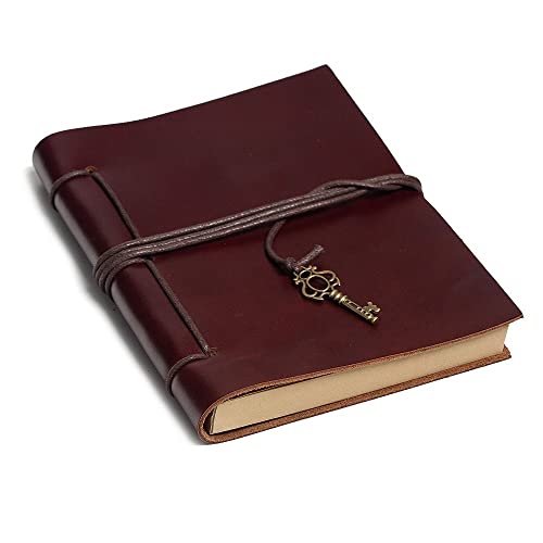 ZGHQHCDRH Notizbücher, Notizbuch, Tagebuch, Journal, Notizbuch, echtes Leder, Bindemittel, Skizzenbuch, Vintage-Planer, Reisenotizbuch, Schreibwaren, Schulbürobedarf(Red Brown) von ZGHQHCDRH