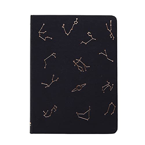 ZGHQHCDRH Notizbücher, Notizbuch mit festem Einband, schönes, leeres Skizzenbuch, Tagebuch, Freenote, Tagebuch, Studiennotizbuch, Schreibwaren, Geschenk(Black) von ZGHQHCDRH
