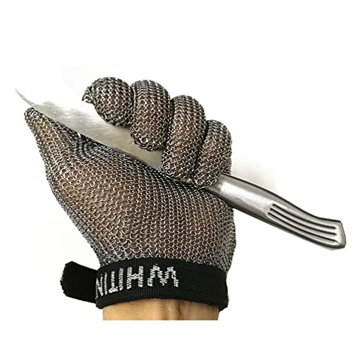 ZGHQHCDRH Schnittschutzhandschuhe, Schnittfeste Handschuhe aus Edelstahl – Schutzstufe 9, Sicherheitsarbeitshandschuhe for Gartenarbeit, Holzschnitzerei, Glasschneiden(1pcs/XXL) von ZGHQHCDRH
