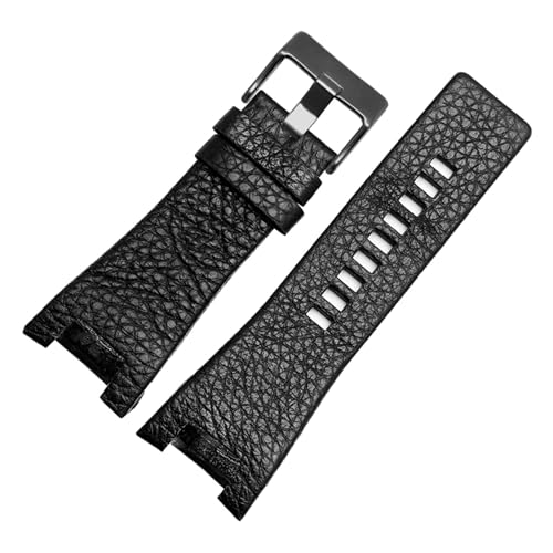 ZGHQHCDRH Uhrenarmband, Echtes Leder Uhr Herren Armband Armbanduhren(Blackblack A) von ZGHQHCDRH