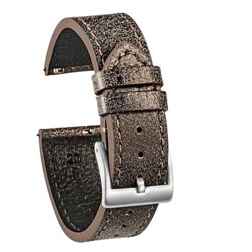 ZGHQHCDRH Uhrenarmband, Schnellverschluss-Lederarmbänder for italienische Uhren(Saddle,20mm) von ZGHQHCDRH