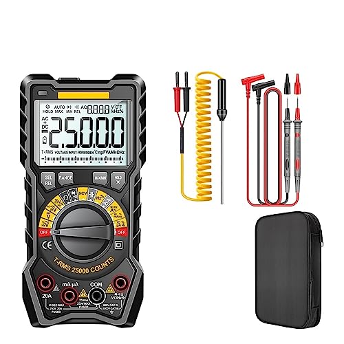 25000 Counts Multimeter Smart Manual Range Meter NCV AC DC Ohm Smart Manual Range Digital Multimetro Tester Werkzeuge Genau Messen(SZ20 Black) von ZGJIAJU