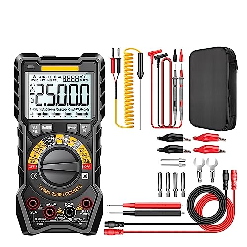 25000 Counts Multimeter Smart Manual Range Meter NCV AC DC Ohm Smart Manual Range Digital Multimetro Tester Werkzeuge Genau Messen(SZ20 Black PRO) von ZGJIAJU