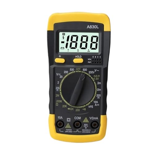 A830L LCD Digital Multimeter AC DC Spannung Diode Freguency Multitester Strom Tester Leucht Display Mit Summer Funktion Genau Messen(Yellow Black) von ZGJIAJU