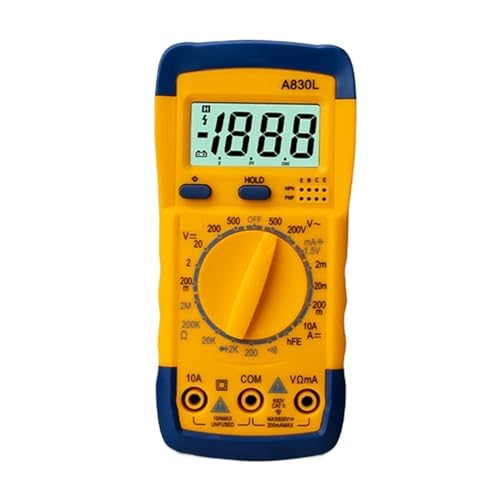 A830L LCD Digital Multimeter AC DC Spannung Diode Freguency Multitester Strom Tester Leucht Display Mit Summer Funktion Genau Messen(Yellow Blue) von ZGJIAJU