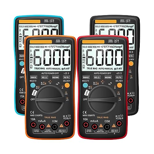 Bluetooth-Digitalmultimeter 6000 Zählt True RMS Professionelles Multimetro Auto-Range AC/DC-Strom-Spannungsprüfgerät Genau Messen(4 Pro) von ZGJIAJU