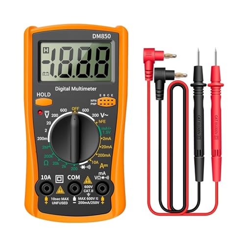 DM850 1999 Zählt Digital Multimeter Eletric Professionelle Automatische AC/DC Votage Tester Strom Ohm Amperemeter Detektor Werkzeuge Genau Messen(DM850 orange) von ZGJIAJU