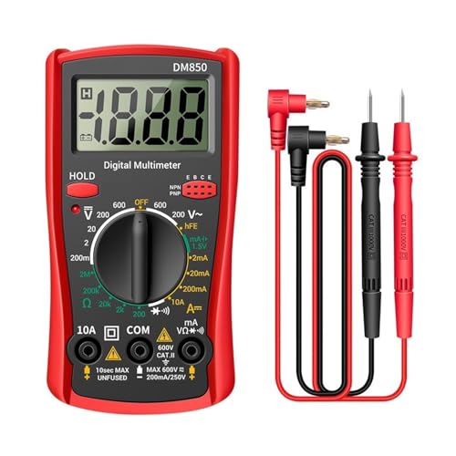DM850 1999 Zählt Digital Multimeter Eletric Professionelle Automatische AC/DC Votage Tester Strom Ohm Amperemeter Detektor Werkzeuge Genau Messen(DM850 red) von ZGJIAJU