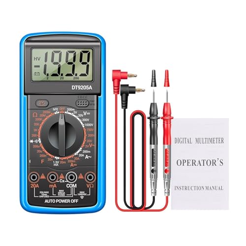 DT9205A-12 1999 Zählt Digital-Multimeter AC/DC Spannung Strom Tester Elektrische Test Meter Professionelle Analog Multimetro Genau Messen(DT9205A-12 blue) von ZGJIAJU