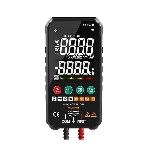 Digital-Multimeter 6000 Counts Tester Ture RMS AC DC NCV Transistor Duty Multimetro Spannung Smart Meter Genau Messen(FY107B) von ZGJIAJU