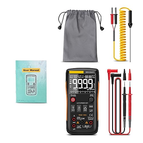 Digital-Multimeter 9999 Analog Tester True RMS Professionelle Multimetro DIY Transistor Kondensator NCV Tester Lcr Meter Genau Messen(Q1 Orange min) von ZGJIAJU