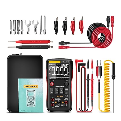 Digital-Multimeter 9999 Analog Tester True RMS Professionelle Multimetro DIY Transistor Kondensator NCV Tester Lcr Meter Genau Messen(Q1 Red Pro) von ZGJIAJU