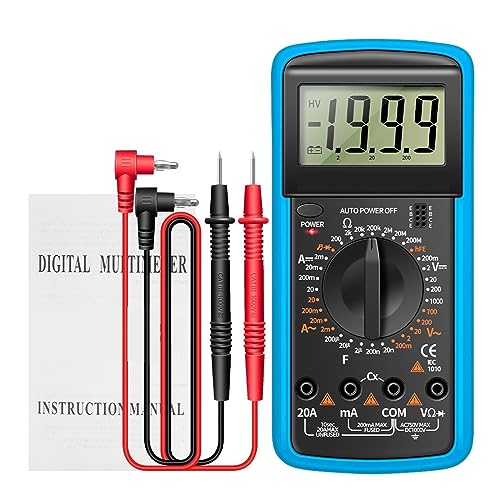Digital-Multimeter AC/DC Transistor Tester Elektrische NCV Test Meter Professionelle Analog Auto Range Multimetro Genau Messen(Blue) von ZGJIAJU
