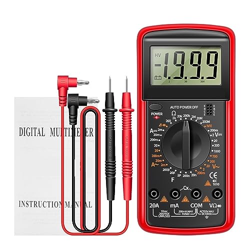 Digital-Multimeter AC/DC Transistor Tester Elektrische NCV Test Meter Professionelle Analog Auto Range Multimetro Genau Messen(Red) von ZGJIAJU