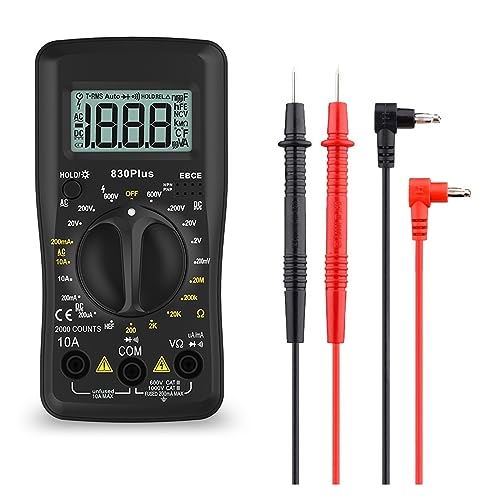 Digital-Multimeter AC/DC Votage Strom Automatische Tester 2000 Zählt True RMS Ohm Amperemeter Kapazität Meter Genau Messen(QH830 PLUS) von ZGJIAJU