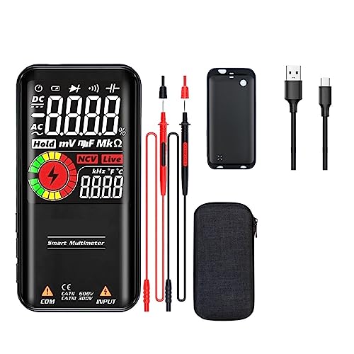 Digital-Multimeter Profesional Multimetro Smart DC AC Spannung Kondensator Ohm Diode NCV EMF Tester Detektor Genau Messen(S11 BLACK) von ZGJIAJU