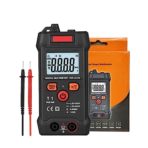 Digital-Multimeter Professioneller Smart AC DC Voltmeter Auto Range True RMS Temp Kapazität Ohm NCV Multimetro Digital Tester Genau Messen(T1) von ZGJIAJU
