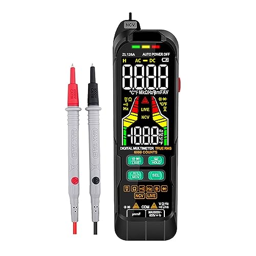 Digital Profesional Multimeter 9999 T-RMS LCD Multimeter DC AC Strom Spannung Tester Kapazität Diode USB Tester Genau Messen(126A) von ZGJIAJU