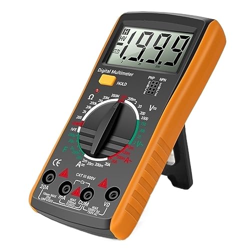 Digital True RMS Professional Multimeter AC/DC Strom Tester HFE Ohm Kondensator Spannung Meter Detektor Werkzeug Genau Messen(Orange) von ZGJIAJU