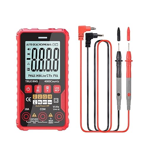 Digitaler Mini-Multimeter-Tester, Auto-Multimetro, True-Rms-Tranistor-Messgerät Mit NCV-Datenspeicherung, 4000 Zählungen, Taschenlampe Genau Messen von ZGJIAJU