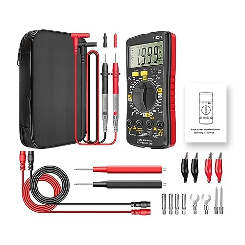 Digitales, Ultradünnes Multimeter, Professionelles Messgerät, Auto-Voltmeter, AC-DC-Widerstands-Handtester Genau Messen(SZ08 red pro) von ZGJIAJU