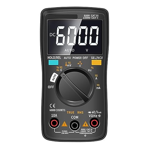 Digitales Multimeter, 6000 Zählungen, Elektrisches Messgerät, Transistor-Tester, Automatische Rangierung, AC/DC-Spannung, Prozesskalibrator Genau Messen(102A Smart) von ZGJIAJU