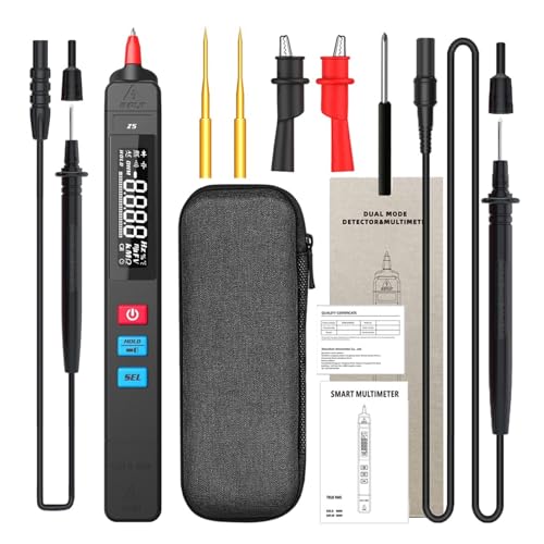Digitales Multimeter, Intelligente Automatische Bereichswahl, 6000 DC, Wechselspannung, Kapazität, Ohm, NCV, Hz, Diodenkontinuität, Live-Draht-Stifttester Genau Messen(Z5 Tool Kits) von ZGJIAJU