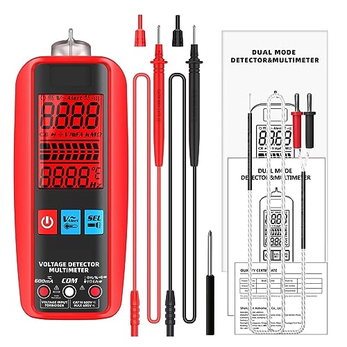 Digitales Multimeter, Intelligenter Automatischer Multitester, Amperemeter, VFC, Strom, Kondensator, Ohm, Elektriker-Tester Genau Messen(A5-1.5V AAA) von ZGJIAJU
