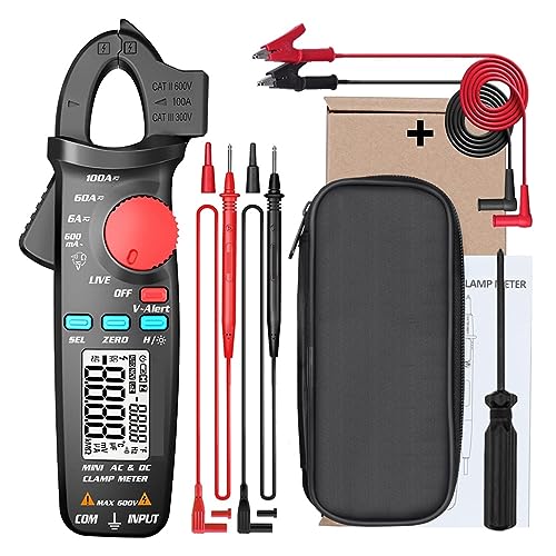 Digitales Zangenmessgerät, Multimeter, Gleichstrom, Wechselstrom, 100 A, 0,1/1 MA, Autoreparatur-Amperemeter, Spannung, Ohm, NCV-Durchgangsprüfer Genau Messen(ACM92 with T1101) von ZGJIAJU