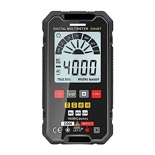 Digitalmultimeter Automatisches Multimetro AC DC 600 V Spannung 4000 Zählungen Professioneller Multimeter-Tester Genau Messen(HT125A standard) von ZGJIAJU