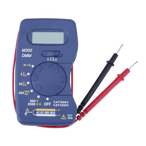 Digitalmultimeter M300, Ultradünnes Mini-Taschen-integriertes Multimetro, Intelligentes AC-DC-Auto-Voltmeter, Ohm-Handheld-Elektrotester Genau Messen von ZGJIAJU