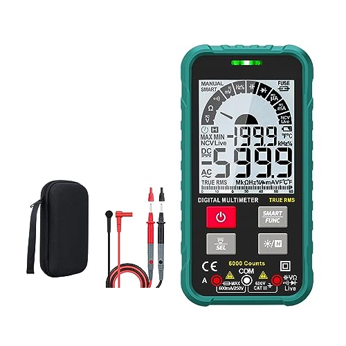 Digitalmultimeter Spannungsprüfer True RMS Kondensator 6000 Zählt Transistormessgerät AC DC Ohm Tester NCV Universal Multimetro Genau Messen(118B-GREEN) von ZGJIAJU