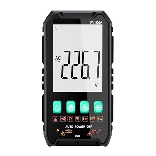 FY106A/B Digitalmultimeter LCD-Bildschirm AC DC Spannung Strom Tester Kapazität Ohm Diode NCV Frequenz Live Wire Check Genau Messen(FY106A) von ZGJIAJU