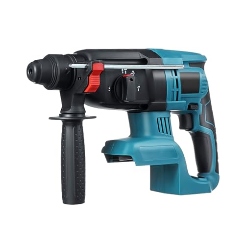 Hammerbohrer 18V 4 Funktionen Elektrischer Akku-Bohrhammer Wiederaufladbarer Hammer 27mm Schlagbohrmaschine(No battery) von ZGJIAJU