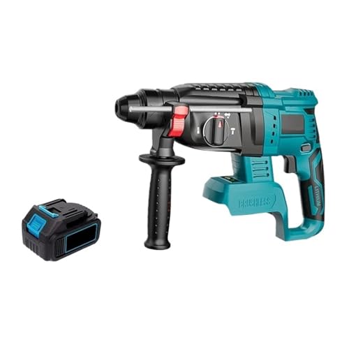 Hammerbohrer 27 Mm Bürstenloser Elektrischer Bohrhammer 3 In 1 Wiederaufladbarer Schlagbohrer Multifunktions-Akku-Drehwerkzeug For 18-V-Akku von ZGJIAJU