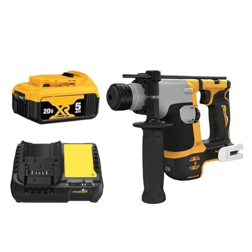 Hammerbohrer 4Ah/5Ah Kombination Bürstenloser Akku-Kompaktbohrer 20V Effizientes Elektrowerkzeug(With 5AH battery) von ZGJIAJU