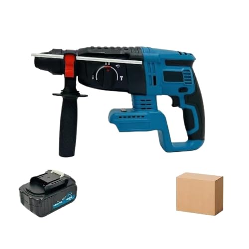 Hammerbohrer Akku-Bohrhammer, 4 Funktionen, Elektrischer Bürstenloser Schlagbohrer, Passend For 18-V-Akku von ZGJIAJU