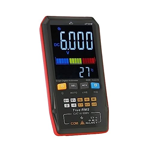 Intelligentes, Professionelles Digitalmultimeter, Dual-Display-Modus, NCV-LIVE-Tester, Echtes RMS-Intelligentes Multimeter Genau Messen(121B) von ZGJIAJU