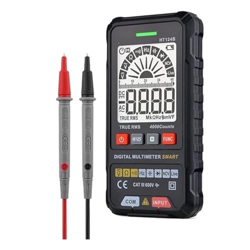 Kondensatortester Multimeter Digital Professional Smart Voltmeter True RMS 600 V AC DC Spannung Ohm Diode Live Kontinuitätsmesser Genau Messen von ZGJIAJU