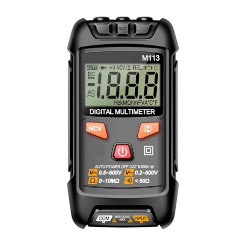 M113 Mini Digital Multimeter AC/DC Spannungsmesser 1999 Zählt Multimetro Ohm NCV Elektrizität Werkzeuge Messgeräte Genau Messen(Black) von ZGJIAJU