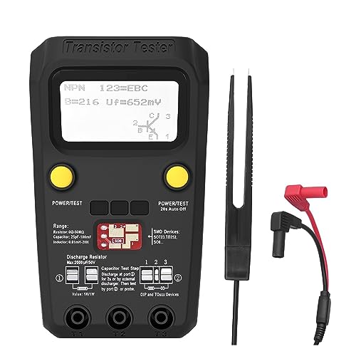 Mehrzweck-Transistor-ESR/SMD-Tester, Intelligenter Dioden-Trioden-Kapazitätswiderstandsmesser, LCD-Messgerät, MOS/PNP/NPN-Test Genau Messen(ESR02PRO-Test clip) von ZGJIAJU