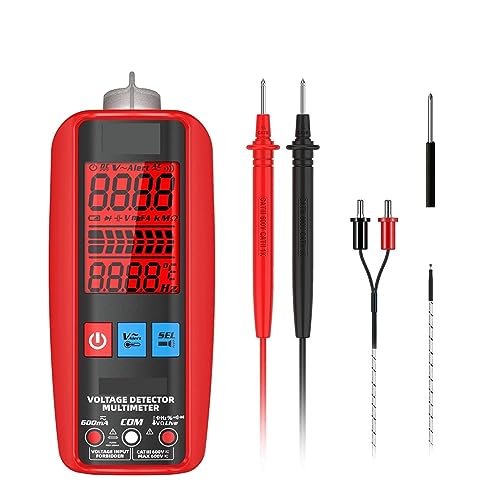 Mini-Multimeter, LCD-Digitaltester, Spannungsdetektor, 2000 Zählungen, DC/AC-Spannung, Frequenz, Widerstand, NCV, True RMS-Messgerät Genau Messen(TYPE 2 Without bag) von ZGJIAJU