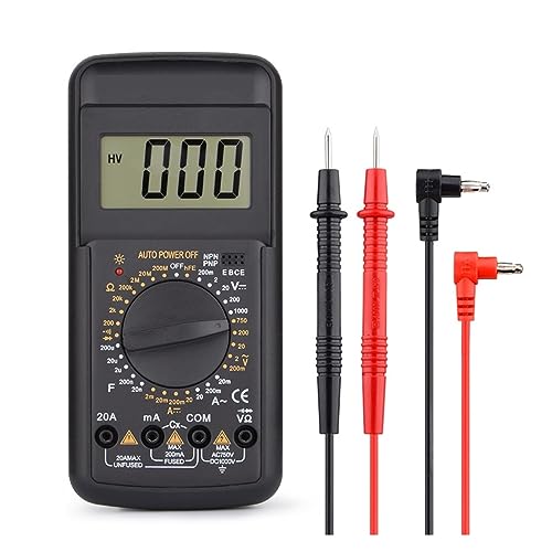 Multimeter Digital Professional 1000V 20A Voltmeter Multimetro Elektrowerkzeug DIY Tester Spannungsanzeige Strommesser Genau Messen(Black Case) von ZGJIAJU