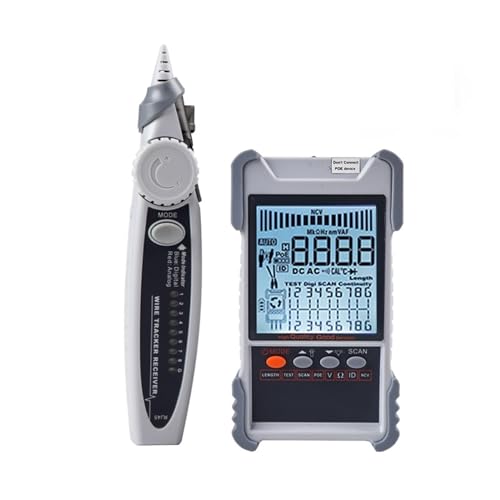 Netzwerkkabeltester, LCD-Display, Analoga, Verfolgung, Digitale Suche, POE-Test, Kabelpaarung, Kartierung, Länge, Wiremap-Checker, Multimeter Genau Messen(ET616 ID Map 7pcs) von ZGJIAJU