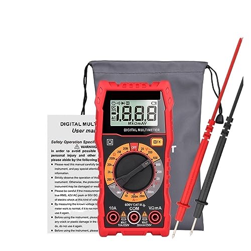 Professionelles Digitalmultimeter Mini Smart Automotive Tester Auto Range NCV AC DC Ohm Kapazität Transistor Tester Genau Messen(108L Manual Range) von ZGJIAJU