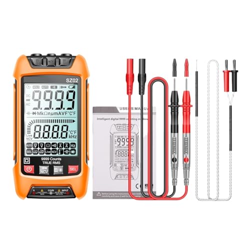 SZ02 Diode Tester Professionelle Digital Multimeter True RMS Smart AC/DC Strom Spannung Auto Range Multimeter Werkzeuge Genau Messen(SZ02 Orange) von ZGJIAJU
