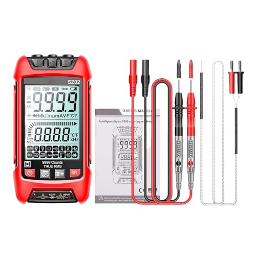 SZ02 Diode Tester Professionelle Digital Multimeter True RMS Smart AC/DC Strom Spannung Auto Range Multimeter Werkzeuge Genau Messen(SZ02 Red) von ZGJIAJU
