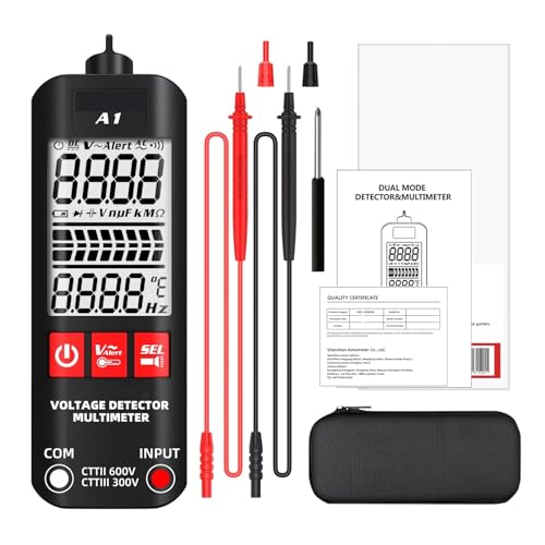 Smart Digital Multimeter Professioneller Automatischer Multitester VFC Hz Kondensator Elektrisches Testwerkzeug Amperemeter Elektriker Tester Genau Messen(A1 with Bag) von ZGJIAJU